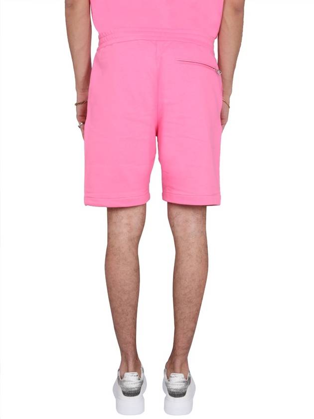 Men's Graffiti Logo Cotton Shorts Pink - ALEXANDER MCQUEEN - BALAAN 5