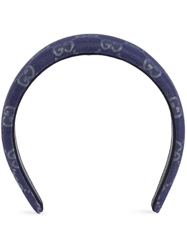 Danny GG Canvas Leather Hairband Blue - GUCCI - BALAAN 1