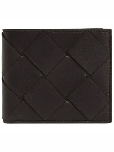 Bottega Veneta Intrecciato Diagonal Grid Leather Beefold Wallet Half Wallet - BOTTEGA VENETA - BALAAN 1