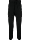 Stretch Fleece Mixed Cargo Track Pants Black - CP COMPANY - BALAAN 2