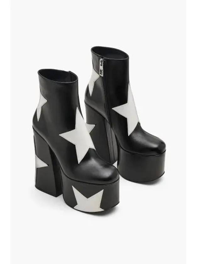 Star Patchwork The Kiki Platform Ankle Boot Black MS3AS25001BKX - MARC JACOBS - BALAAN 1