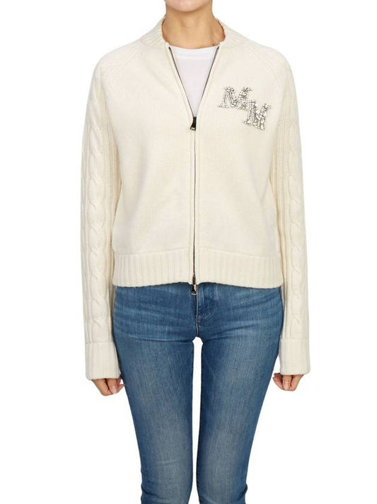 Armanda Cashmere Zip-Up Cardigan Ivory - MAX MARA - BALAAN 2