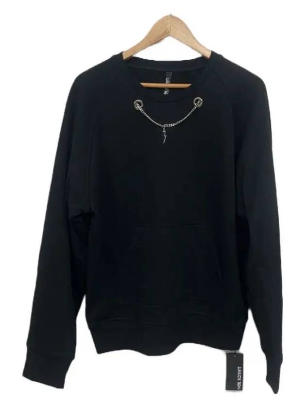 lightning chain sweatshirt black - NEIL BARRETT - BALAAN.