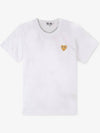 Women s Heart Wappen White Short Sleeve T Shirt AZ T215 051 4 - COMME DES GARCONS - BALAAN 2