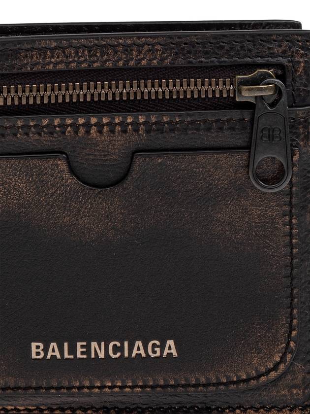 Balenciaga Leather Wallet With Logo, Men's, Brown - BALENCIAGA - BALAAN 5