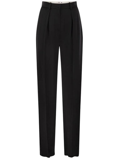 Straight satin trousers with satin bands - ELISABETTA FRANCHI - BALAAN 1