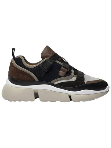 Sonnie Buckle Strap Low-Top Sneakers Brown - CHLOE - BALAAN 1