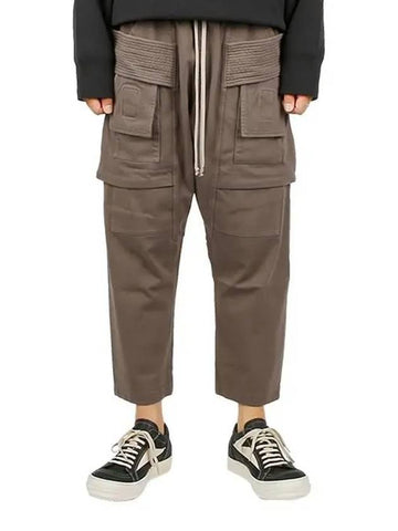 DU02D2371 RIG 34 Dark Shadow Porterville Creech Drawstring Jersey Pants - RICK OWENS - BALAAN 1