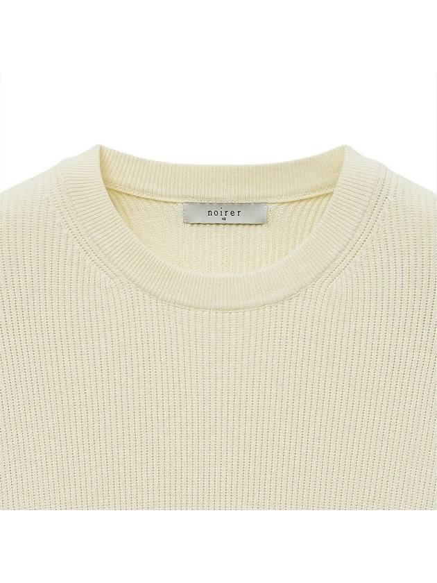 Luxe Cotton Basic Knit Top Ivory - NOIRER - BALAAN 5