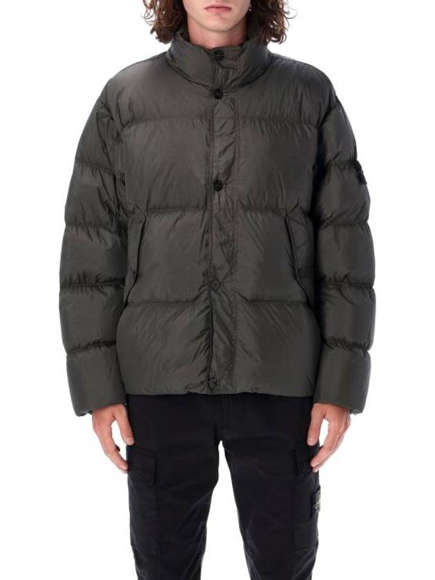 Garment Dyed Crinkle Reps Down Padding Grey - STONE ISLAND - BALAAN 2