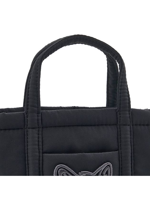 Fox Head Mini Puffer Tote Bag Black - MAISON KITSUNE - BALAAN 8