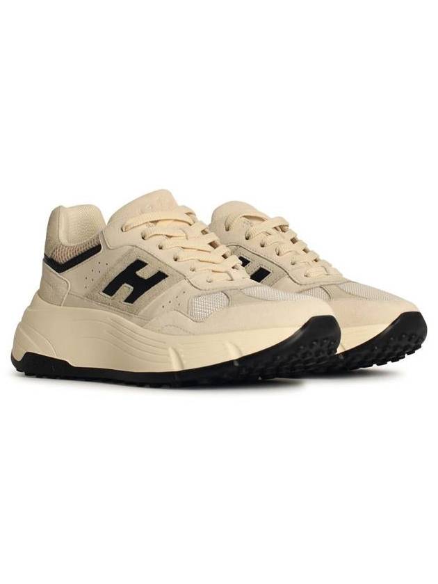 Hogan 'H669' Cream Leather Blend Sneakers - HOGAN - BALAAN 2