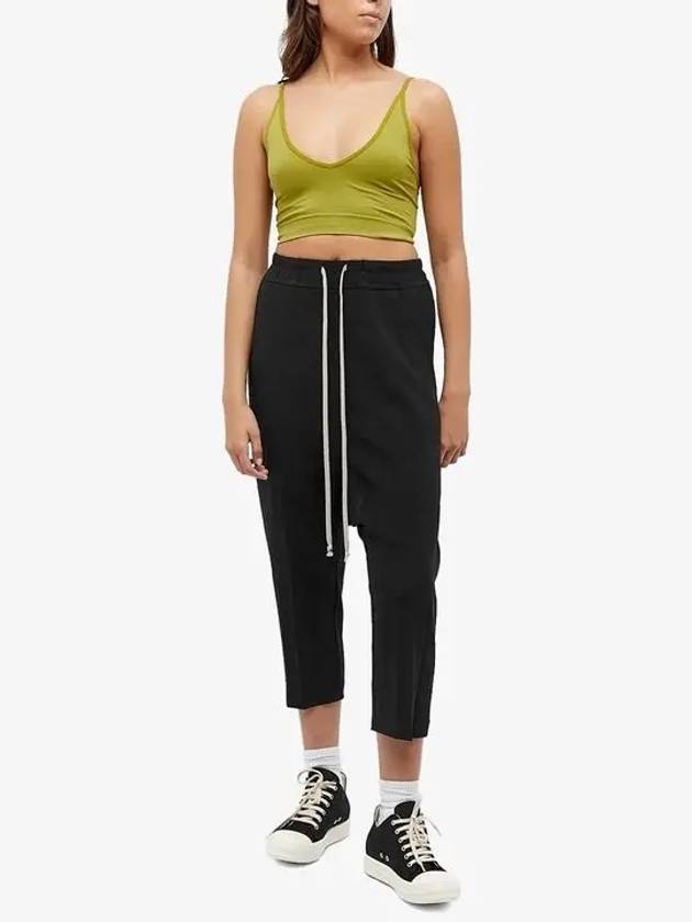 Drawstring Cropped Track Pants Black - RICK OWENS - BALAAN 3