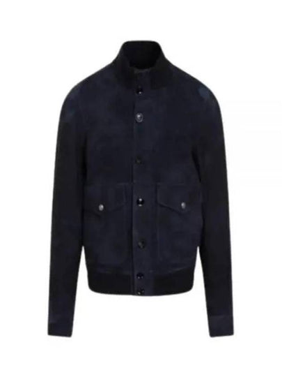 Suede Jacket Blue - TOM FORD - BALAAN 2