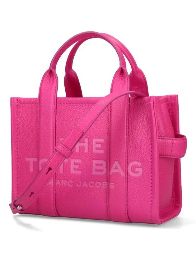 Small Leather Tote Bag Fuchsia - MARC JACOBS - BALAAN 3