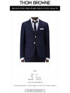 Super 120S Wool Twill Single Breasted Classic Jacket Navy - THOM BROWNE - BALAAN 3