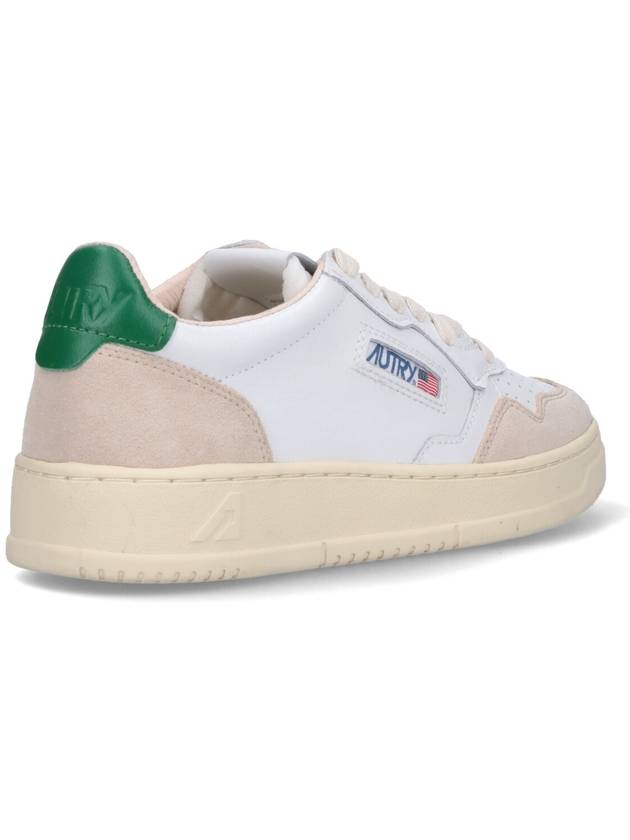 Men's Medalist Leather Low Top Sneakers Green Tab - AUTRY - BALAAN 5