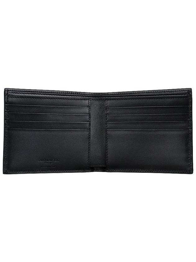 Smooth Leather Classic Logo Bicycle Wallet Black - SAINT LAURENT - BALAAN 6