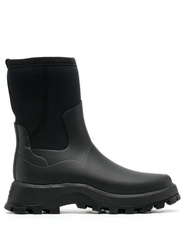 Women City Explorer Short Neoprene Rain Boots Black - HUNTER - BALAAN 1