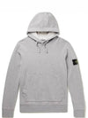 Stone Island Compass Waffen Garment Hooded Sweatshirt Gray 751564120 VOM64 - STONE ISLAND - BALAAN 1