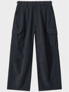 Wool Cargo Parachute Track Pants Grey - NOIRER - BALAAN 3