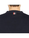 Milano Stitch Sprite Armband Cotton V-neck Cardigan Navy - THOM BROWNE - BALAAN 10