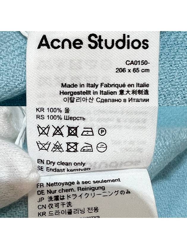 Logo Wool Muffler Aqua Blue - ACNE STUDIOS - BALAAN 6