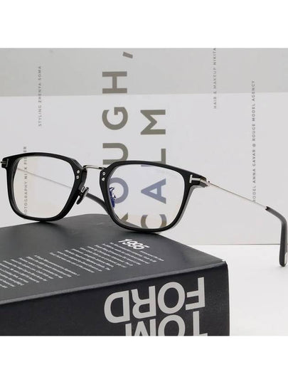 Blue light blocking glasses frame TF5862DB 005 Eye protection glasses horn rim Asian fit - TOM FORD - BALAAN 2