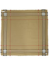 Montage Print Large Square Silk Wool Scarf Beige - BURBERRY - BALAAN 7