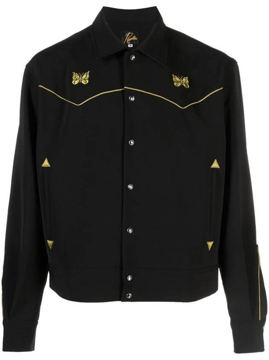 Men's Piping Cowboy Jacket Black - NEEDLES - BALAAN 2