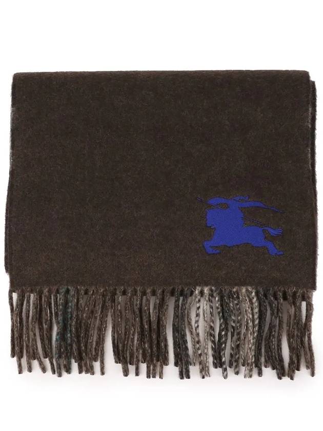 Check EKD Embroidered Reversible Cashmere Scarf Snug - BURBERRY - BALAAN 4