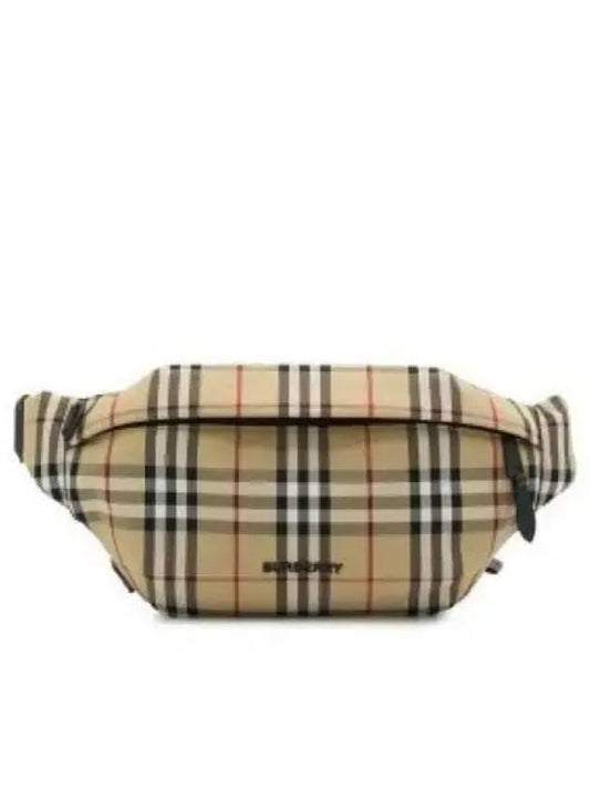 Sonny Embossed Logo Check Belt Bag Beige - BURBERRY - BALAAN 2