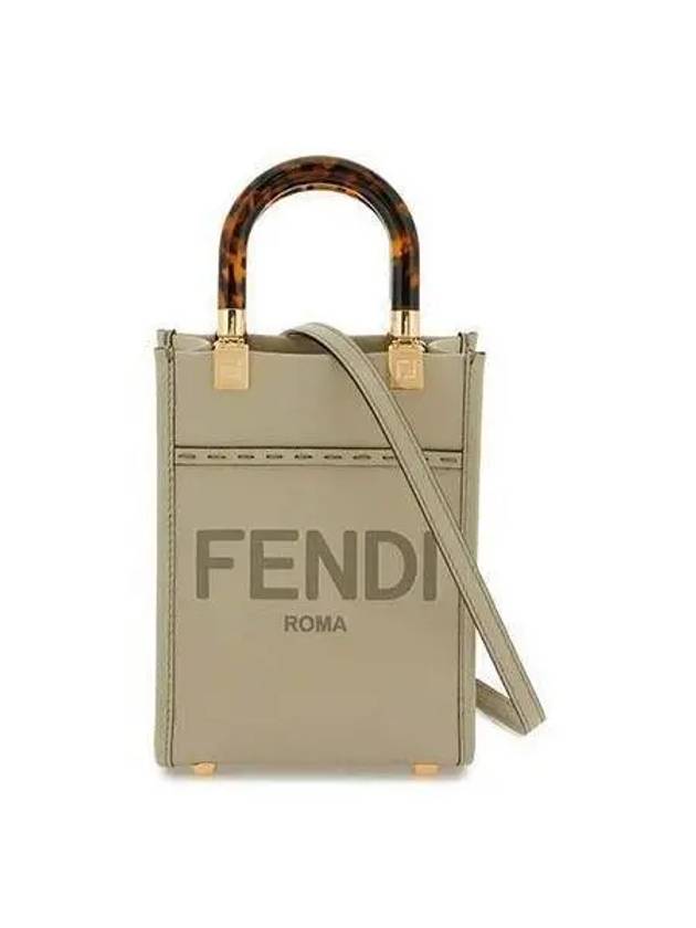 Women s Sunshine Mini Shopper Shoulder Bag Light Green 8BS051 ABVL - FENDI - BALAAN 1