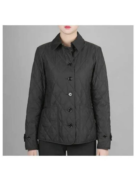 Fernleigh Diamond Quilted Jacket Black - BURBERRY - BALAAN 2