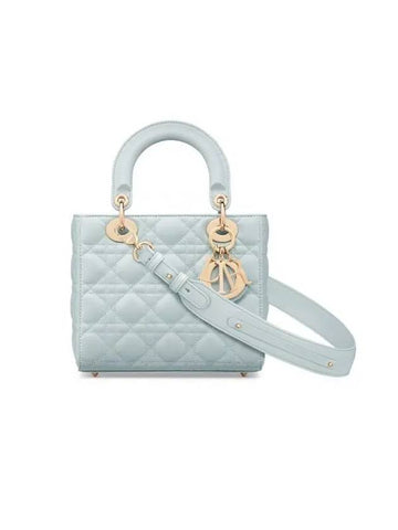 Lady My ABCDior Cannage Small Lambskin Tote Bag Light Blue - DIOR - BALAAN 1