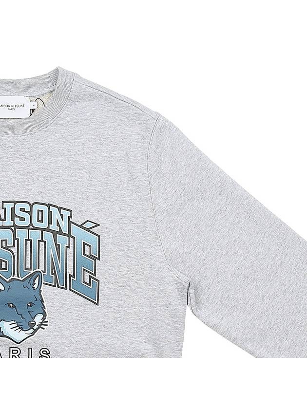 Maison Kitsune Men's Campus Fox Regular Sweatshirt LM00305KM0001 LGM - MAISON KITSUNE - BALAAN 4