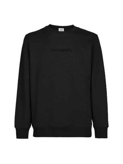 Embroidered Logo Cotton Sweatshirt Black - CP COMPANY - BALAAN 2