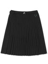 Utility pleated midi skirt BLACK WOMAN - MALBON GOLF - BALAAN 2