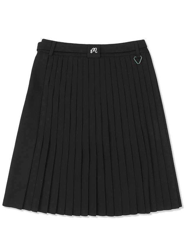 Utility pleated midi skirt BLACK WOMAN - MALBON GOLF - BALAAN 2