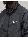 Men's Logo Half Zip Up Nylon Windbreaker Off Noir - NIKE - BALAAN 5