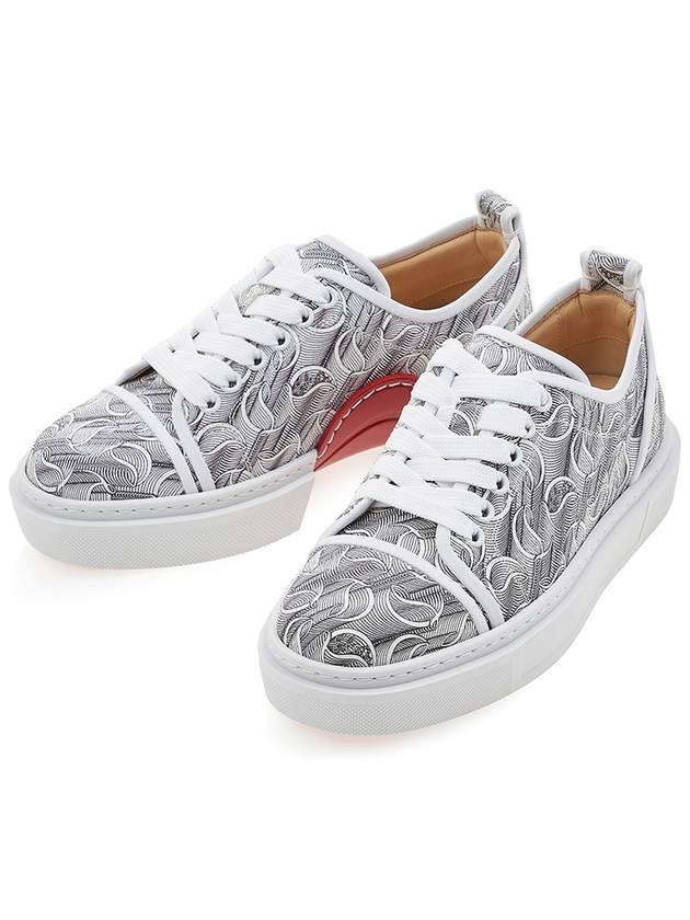 Adolon Canvas Low Top Sneakers White - CHRISTIAN LOUBOUTIN - BALAAN 2