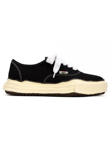 A09FW735 BLACK Baker OG sole canvas low top sneakers - MIHARA YASUHIRO - BALAAN 1