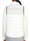 Women's Logo Down Vest White - HORN GARMENT - BALAAN 6