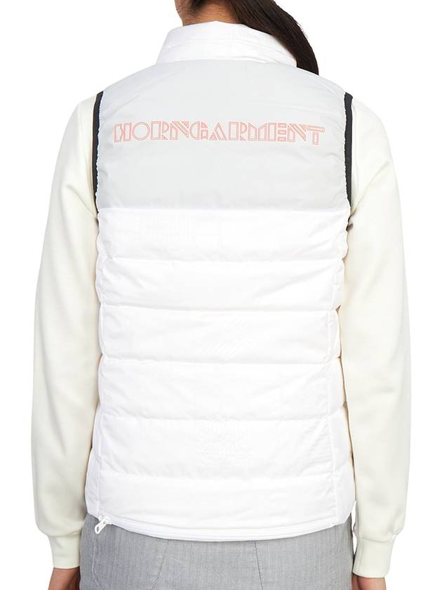 Women's Logo Down Vest White - HORN GARMENT - BALAAN 6