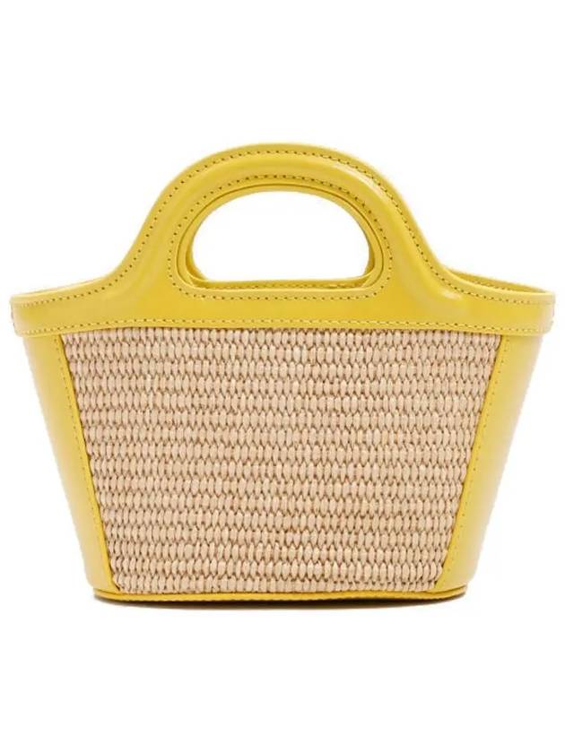 Rattan Micro Tropicalia Cross Bag Beige Yellow - MARNI - BALAAN 4