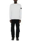 Garment Dyed Malfile Crewneck Sweatshirt Sky Blue - STONE ISLAND - BALAAN 5