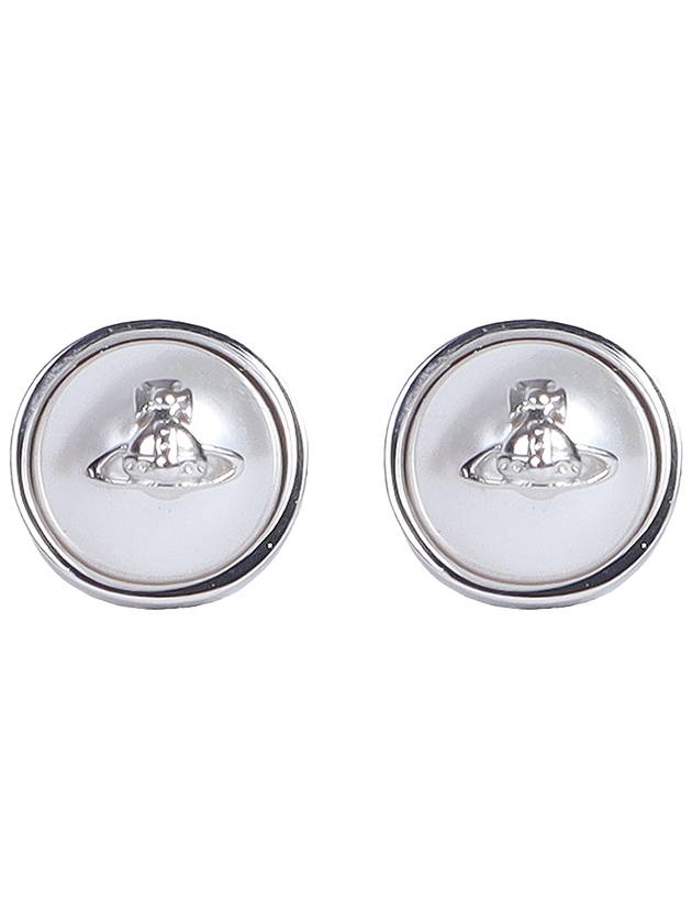 Olga Pearl Small Earrings Silver - VIVIENNE WESTWOOD - BALAAN.