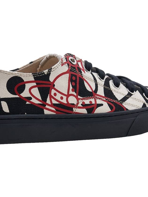 logo print plimsoll low-top sneakers black - VIVIENNE WESTWOOD - BALAAN.