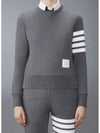 Engineered 4 Bar Stripe Loopback Jersey Knit Crewneck Sweatshirt Dark Grey - THOM BROWNE - BALAAN 2