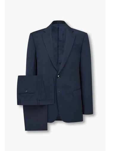 Men s no cheat lapel basic wool suit navy - GIORGIO ARMANI - BALAAN 1